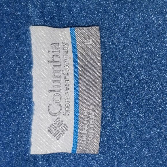 Columbia fleece jacket with zippered pockets and drawstring waist Sz L - Picture 6 of 10
